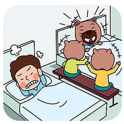 남자 일러스트 의인화 병원 세마리 한명 성인 예절 개 시끄러움 수다 공공장소 매너 국내일러스트 AI파일 1 포유류 의학 3 대화 사람 장소 파일형식 벡터