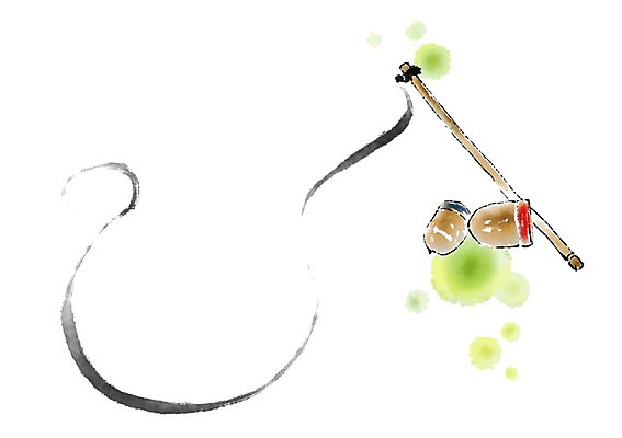 PSD 한국문화 한국전통 일러스트 캘리그라피 붓터치 전통소품 사람없음 번짐 팽이 국내일러스트 동양문화 전통 한국 놀이용품 오브젝트 파일형식 효과