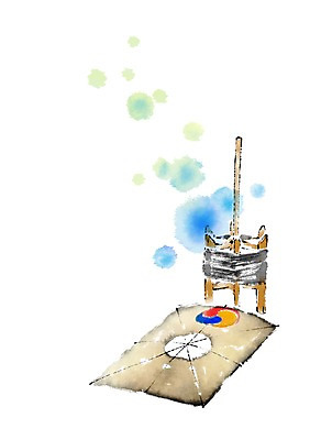 PSD 한국문화 한국전통 일러스트 캘리그라피 붓터치 전통소품 사람없음 연 번짐 방패연 국내일러스트 동양문화 전통 한국 놀이용품 오브젝트 파일형식 효과