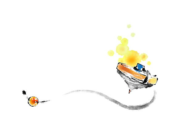 PSD 한국문화 한국전통 일러스트 캘리그라피 붓터치 전통소품 사람없음 번짐 팽이 국내일러스트 동양문화 전통 한국 놀이용품 오브젝트 파일형식 효과