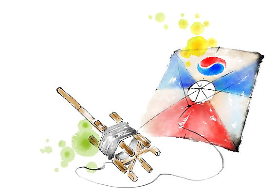 PSD 한국문화 한국전통 일러스트 캘리그라피 붓터치 전통소품 사람없음 번짐 방패연 국내일러스트 동양문화 전통 한국 연 오브젝트 파일형식 효과