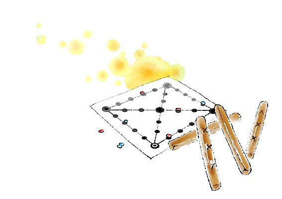 PSD 한국문화 한국전통 일러스트 캘리그라피 붓터치 전통소품 사람없음 윷놀이 번짐 윷놀이나무 윷판 국내일러스트 나무 동양문화 전통 한국 전통놀이 오브젝트 파일형식 효과