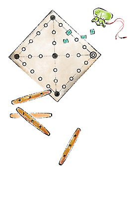 PSD 한국문화 한국전통 일러스트 캘리그라피 붓터치 복주머니 전통소품 사람없음 말_게임 윷 윷놀이 윷판 국내일러스트 동양문화 전통 한국 전통놀이 오브젝트 파일형식