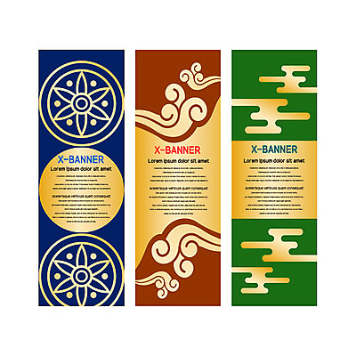 도형 구름 템플릿 배너템플릿 세로배너 사각프레임 사람없음 전통무늬 현수막 배너세트 AI파일 자연요소 전통 배너 무늬 프레임 세로 세트 사각형 파일형식 벡터