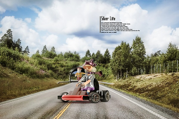 전신 PSD 나무 편집이미지 여자 노년 남자 도로 하늘 상반신 두명 실버라이프 3D 카트 디지털합성 편집3D 식물 라이프스타일 길 교통시설 사람 성인 파일형식