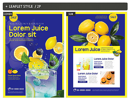 템플릿 ZIP 리플렛 오렌지 나뭇잎 신체부위 레몬 레모네이드 전단템플릿 전단 블루베리 인디자인 INDD 이미지템플릿 잎 과일 사람 홍보물 에이드 파일형식