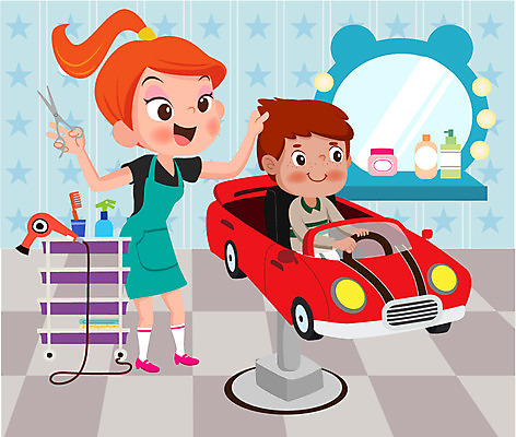 전신 여자 남자 어린이 의자 일러스트 자동차 상반신 성인 두명 미용실 드라이어 이발 트롤리 국내일러스트 AI파일 육상교통 가구 사람 수레 미용용품 뷰티샵 파일형식 벡터