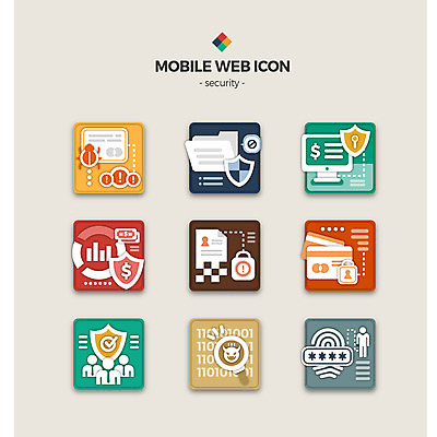아이콘 돈 사람모양 자물쇠 금융 세트 신용카드 바이러스 암호 보호 위험 악마 문서 보안 웹아이콘 방패 모바일아이콘 개인정보 지문 2D아이콘 AI파일 모양 컨셉 모바일 안전 경제 정보 재산 파일형식 벡터