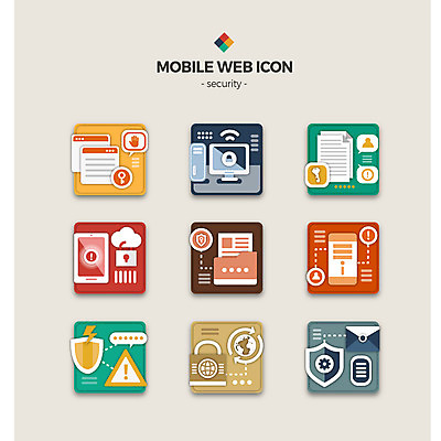 아이콘 자물쇠 사람없음 스마트폰 컴퓨터 세트 홈페이지 알림 문서 보안 웹아이콘 방패 모바일아이콘 경보 2D아이콘 AI파일 모바일 안전 전자제품 핸드폰 스마트기기 파일형식 벡터