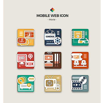 아이콘 사람없음 세트 텔레비전 티켓 영화관 필름 영화 웹아이콘 영상 비디오 모바일아이콘 DVD 3D안경 2D아이콘 AI파일 안경 모바일 문화예술 전자제품 극장 파일형식 벡터