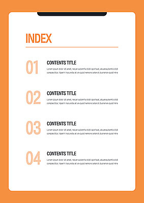 템플릿 내지 사람없음 주황색 프레젠테이션 문서템플릿 서식 레이아웃 문서 제안서 목차 이미지템플릿 AI파일 컬러 파일형식 벡터