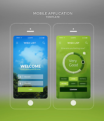 PSD 템플릿 웹템플릿 하늘 디자인시안 모바일 사람없음 초록색 스마트폰 홈페이지 어플리케이션 모바일템플릿 로그인 모바일앱 이미지템플릿 컬러 핸드폰 스마트기기 파일형식