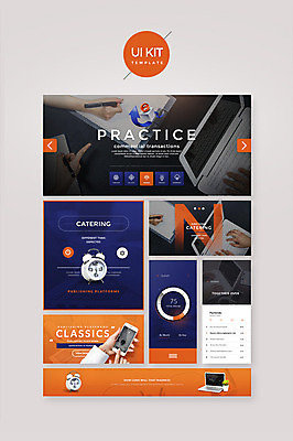 PSD 템플릿 손 웹템플릿 비즈니스 디자인시안 회의 신체부위 세명 노트북 스마트폰 홈페이지 주황색 양손 UI UI키트 이미지템플릿 컬러 사람 전자제품 핸드폰 스마트기기 파일형식