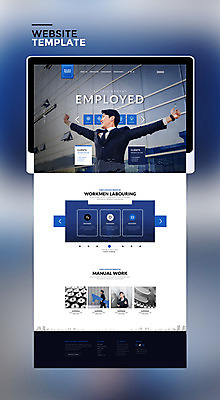 PSD 템플릿 여자 남자 웹템플릿 비즈니스 사이트템플릿 20대 성인 세명 파란색 태블릿 홈페이지 홈페이지시안 한국인 비즈니스맨 비즈니스우먼 기지개 성인만 이미지템플릿 컬러 모션 사람 동양인 청년 전자제품 스마트기기 직장인 파일형식