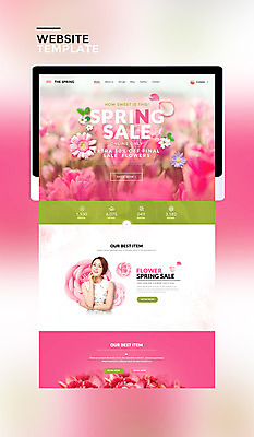 PSD 템플릿 여자 꽃 분홍색 웹템플릿 사이트템플릿 한명 20대 성인 태블릿 홈페이지 홈페이지시안 봄 한국인 성인여자한명만 이미지템플릿 식물 1 계절 컬러 사람 동양인 청년 전자제품 스마트기기 여자한명만 성인여자만 파일형식