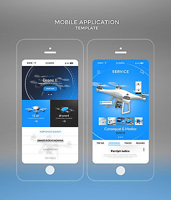 PSD 템플릿 웹템플릿 하늘색 디자인시안 모바일 사람없음 스마트폰 홈페이지 어플리케이션 모바일템플릿 드론 모바일앱 이미지템플릿 파란색 핸드폰 스마트기기 파일형식