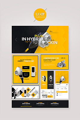 PSD 템플릿 웹템플릿 디자인시안 사람없음 홈페이지 노란색 그린에너지 에코 충전 UI 전기자동차 전기충전 충전기 UI키트 이미지템플릿 컬러 자동차 환경 기계 에너지 파일형식