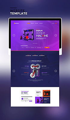 PSD 템플릿 웹템플릿 사이트템플릿 사람없음 태블릿 홈페이지 3D 보라색 홈페이지시안 톱니바퀴 3D프린터 이미지템플릿 컬러 전자제품 스마트기기 인쇄기 디지털합성 파일형식