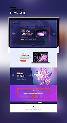 PSD 템플릿 웹템플릿 사이트템플릿 사람없음 태블릿 홈페이지 보라색 홈페이지시안 네온 3D프린터 네온아트 이미지템플릿 컬러 전자제품 스마트기기 인쇄기 파일형식