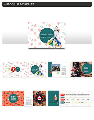 서양인 템플릿 여자 남자 ZIP 어린이 크리스마스 겨울 이벤트 팜플렛 여러명 쇼핑 쇼핑백 크리스마스트리 세일 장식리스 인디자인 INDD 이미지템플릿 외국인 계절 기념일 다수 가방 사람 화환 파일형식