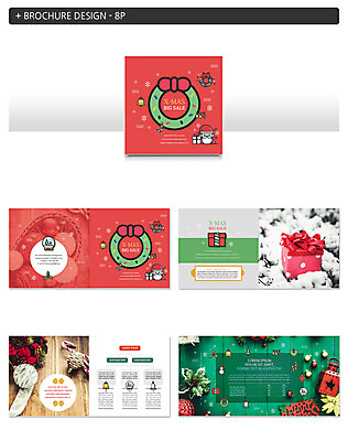 템플릿 ZIP 크리스마스장식 크리스마스 겨울 이벤트 팜플렛 사람없음 선물상자 장식볼 장식리스 인디자인 INDD 이미지템플릿 계절 기념일 선물 장식 상자 화환 파일형식