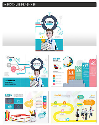 서양인 템플릿 여자 교육 남자 ZIP 어린이 시계 학사모 전구 팜플렛 여러명 책 연필꽂이 인디자인 INDD 이미지템플릿 외국인 모자_잡화 다수 졸업 문구용품 사람 파일형식