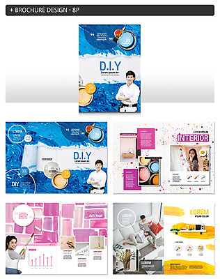 템플릿 여자 남자 ZIP 페인팅 팜플렛 여러명 20대 성인 인테리어 페인트 한국인 페인트통 DIY 성인만 인디자인 INDD 이미지템플릿 디자인 다수 통 사람 동양인 청년 취미 파일형식