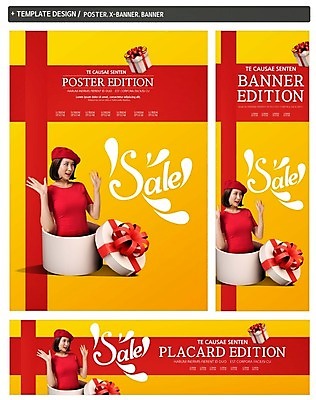 PSD 모자 배너 배너템플릿 여자 가로배너 ZIP 포스터 세로배너 한명 이벤트 20대 선물상자 세트 세일 놀람 한국인 현수막 템플릿 1 잡화 감정 표정 선물 사람 동양인 청년 가로 세로 상자 파일형식