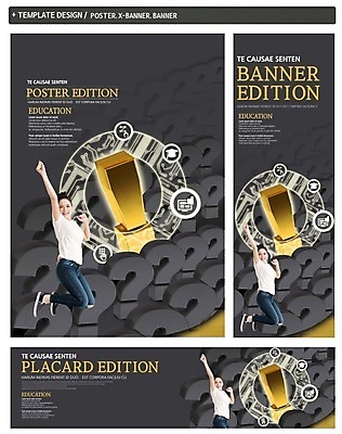 PSD 배너 배너템플릿 여자 교육 가로배너 ZIP 포스터 세로배너 한명 20대 세트 점프 한국인 물음표 현수막 느낌표 템플릿 1 기호 모션 사람 동양인 청년 가로 세로 파일형식