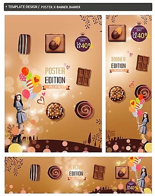 PSD 배너 배너템플릿 여자 가로배너 ZIP 포스터 세로배너 음식 발렌타인데이 한명 20대 세트 세일 초콜릿 한국인 현수막 아몬드 풍선 템플릿 1 데이이벤트 디저트 사람 동양인 청년 가로 세로 견과류 파일형식