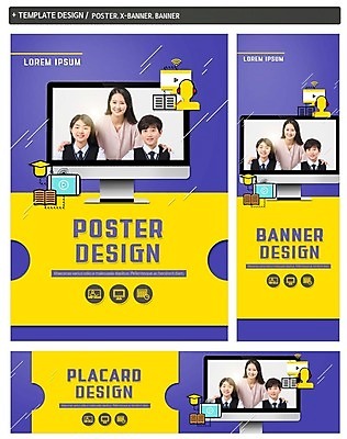 PSD 학생 배너 배너템플릿 여자 교육 남자 가로배너 교복 ZIP 포스터 세로배너 청소년 성인 세명 세트 모니터 교사 한국인 현수막 온라인강의 템플릿 직업 옷 사람 동양인 가로 세로 컴퓨터 강의 파일형식 언택트