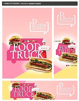 PSD 배너 배너템플릿 여자 가로배너 ZIP 포스터 세로배너 음식 샌드위치 한명 30대 세트 세일 요리사 한국인 햄버거 현수막 푸드트럭 템플릿 직업 1 패스트푸드 사람 동양인 가로 세로 장년 트럭 파일형식