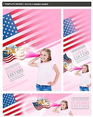 PSD 서양인 배너 배너템플릿 여자 교육 가로배너 ZIP 포스터 세로배너 어린이 한명 세트 확성기 듣기 현수막 성조기 글로벌교육 외국인 템플릿 1 모션 사람 가로 세로 글로벌 국기 파일형식