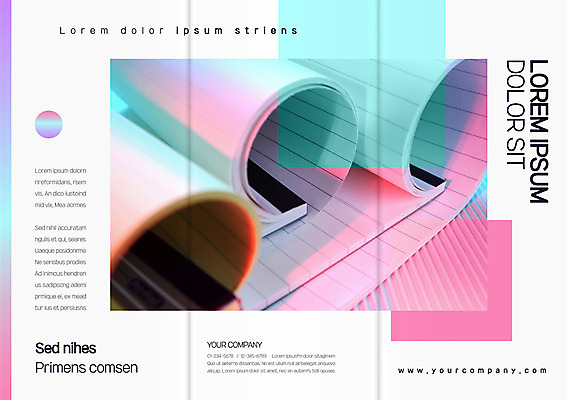 템플릿 표지디자인 북디자인 출판디자인 표지 리플렛 북커버 3단접지 팜플렛 사람없음 줄노트 말린_둥글게 이미지템플릿 AI파일 컨셉 공책 파일형식 벡터