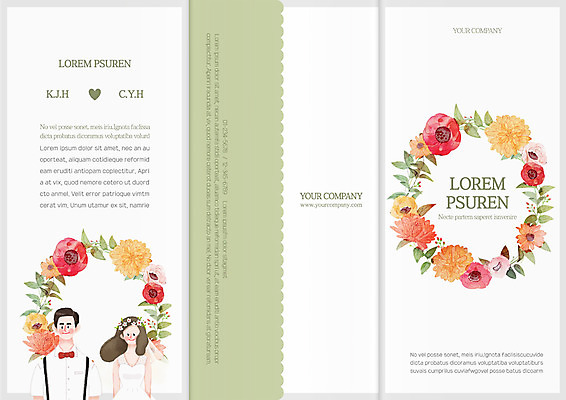 템플릿 표지디자인 북디자인 커플 출판디자인 여자 표지 남자 꽃 리플렛 결혼 북커버 3단접지 가족 팜플렛 성인 두명 장식리스 이미지템플릿 AI파일 식물 관계 사람 이벤트 화환 파일형식 벡터