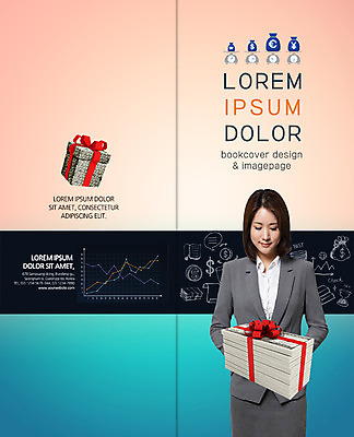 PSD 템플릿 표지디자인 북디자인 출판디자인 여자 표지 리플렛 지폐 2단접지 북커버 비즈니스 그래프 한명 팜플렛 20대 성인 금융 선물상자 한국인 비즈니스우먼 성인여자한명만 이미지템플릿 1 돈 선물 사람 동양인 청년 경제 상자 직장인 여자한명만 성인여자만 파일형식