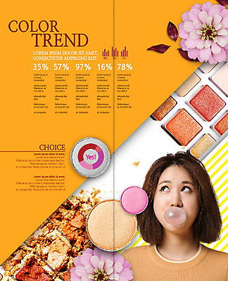 PSD 템플릿 우먼라이프 표지디자인 북디자인 출판디자인 여자 꽃 내지 리플렛 2단접지 북커버 한명 팜플렛 20대 성인 화장 뷰티 화장품 한국인 올려보기 가루 껌 아이섀도 성인여자한명만 이미지템플릿 식물 1 라이프스타일 모션 사람 동양인 청년 여자한명만 성인여자만 파일형식