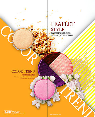 PSD 템플릿 우먼라이프 표지디자인 북디자인 출판디자인 표지 꽃 리플렛 2단접지 북커버 팜플렛 사람없음 뷰티 화장품 가루 아이섀도 이미지템플릿 식물 라이프스타일 파일형식