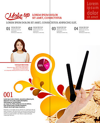 PSD 템플릿 우먼라이프 표지디자인 북디자인 손 출판디자인 여자 내지 리플렛 2단접지 북커버 그래프 팜플렛 20대 성인 두명 신체부위 화장 뷰티 화장품 한국인 붓 의료성형뷰티 이미지템플릿 라이프스타일 사람 동양인 청년 파일형식