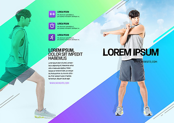 PSD 템플릿 표지디자인 북디자인 출판디자인 표지 남자 리플렛 북커버 팜플렛 20대 두명 운동복 운동 스트레칭 한국인 이미지템플릿 옷 건강 사람 동양인 청년 파일형식