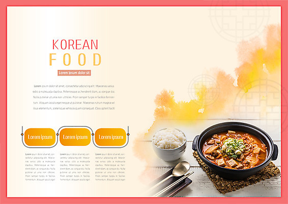 PSD 템플릿 표지디자인 북디자인 출판디자인 내지 한식 음식 리플렛 북커버 젓가락 밥 팜플렛 사람없음 숟가락 냄비 밥그릇 김치찌개 이미지템플릿 그릇 수저 솥 찌개 파일형식