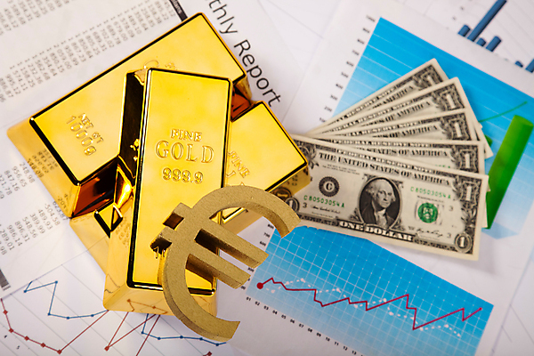 포토 JPG 해외이미지 지폐 그래프 실내 사람없음 금융 달러 유로 황금 보고서 외화 금괴 1달러 해외202004 해외포토 돈 내부 경제 파일형식 이미지허브