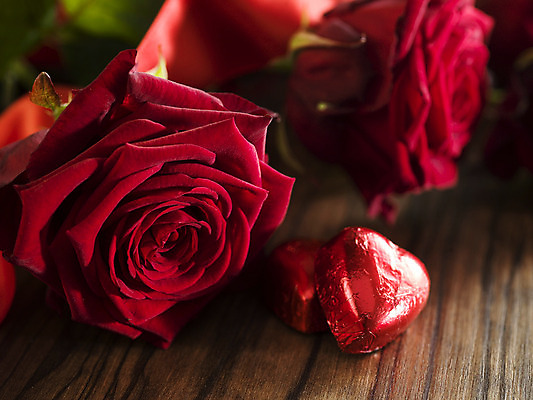 포토 JPG 해외이미지 발렌타인데이 근접촬영 사람없음 빨간색 하이앵글 장미 초콜릿 하트 오브젝트 해외포토 모양 꽃 뷰포인트 컬러 데이이벤트 디저트 파일형식 이미지허브