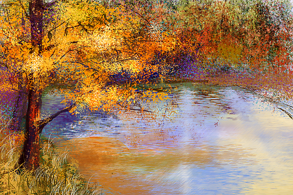 JPG 해외이미지 호수 단풍 단풍나무 수채화 사람없음 가을 그림 풍경화 해외202004 해외포토 포토 나무 계절 잎 파일형식 이미지허브