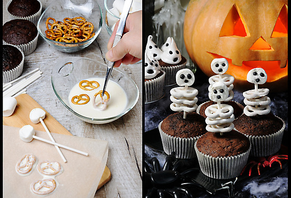 포토 JPG 해외이미지 손 디저트 해골 실내 요리 들기 신체부위 할로윈 컵케이크 거미 요리중 핀셋 마시멜로우 잭오랜턴 조리과정 브레첼 해외202004 해외포토 음식 곤충 모션 뼈 사람 내부 케이크 도구 과정 파일형식 이미지허브