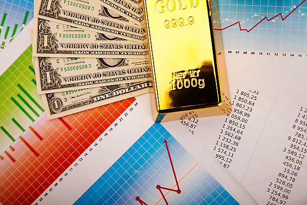 포토 JPG 해외이미지 지폐 그래프 실내 사람없음 금융 달러 황금 보고서 외화 금괴 1달러 해외202004 해외포토 돈 내부 경제 파일형식 이미지허브