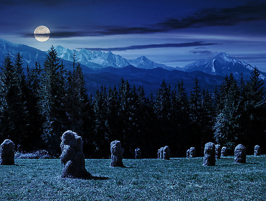 포토 JPG 해외이미지 하늘 산 풍경 사람없음 야외 파란색 보름달 달 건초더미 야간 해외202004 해외포토 자연요소 컬러 건초 파일형식 더미 이미지허브