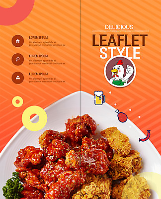 PSD 템플릿 접시 표지디자인 북디자인 출판디자인 표지 음식 리플렛 2단접지 북커버 맥주 팜플렛 사람없음 프라이드치킨 양념치킨 닭 치맥 이미지템플릿 식기 조류 주류 치킨 파일형식