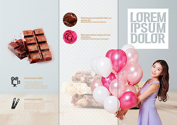 PSD 템플릿 표지디자인 북디자인 출판디자인 여자 내지 리플렛 북커버 3단접지 발렌타인데이 한명 팜플렛 20대 성인 장미 초콜릿 한국인 풍선 성인여자한명만 이미지템플릿 1 꽃 데이이벤트 디저트 사람 동양인 청년 여자한명만 성인여자만 파일형식