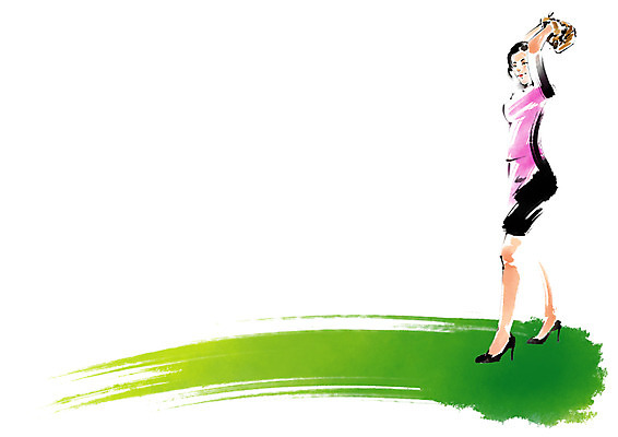 전신 PSD 여자 일러스트 캘리그라피 붓터치 한명 서기 성인 야구 야구글러브 비즈니스우먼 던지기 국내일러스트 1 비즈니스 모션 사람 구기 글러브 직장인 파일형식